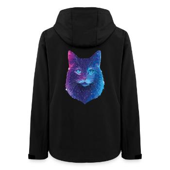 Galaktische Katze - Frauen Recycelte Softshelljacke von Stanley/Stella - Schwarz - Hinten - AI Model Female 172 light (172cm)