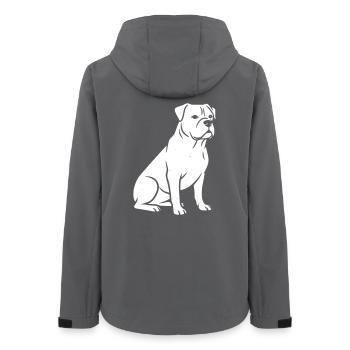 Dog dogs vector art design - Women’s Recycled Softshell Jacket by Stanley/Stella - anthracite - Back - AI Model Female 172 light (172cm)