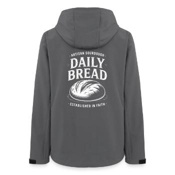 Logo de la foi au levain du pain quotidien - Veste softshell femme recyclée Stanley/Stella - charbon - Dos - AI Model Female 172 light (172cm)