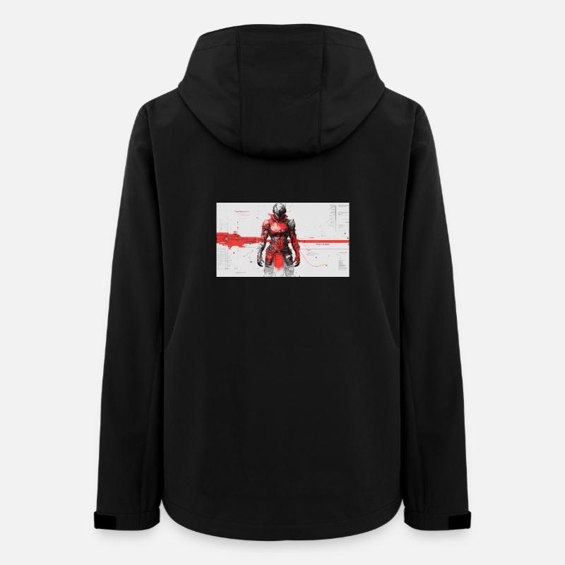 Futuristischer Cyber-Samurai - Frauen Recycelte Softshelljacke von Stanley/Stella - Schwarz