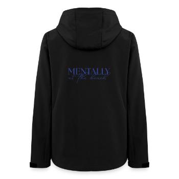 MENTALLY at the beach - Women’s Recycled Softshell Jacket by Stanley/Stella - black - Back - AI Model Female 172 light (172cm)