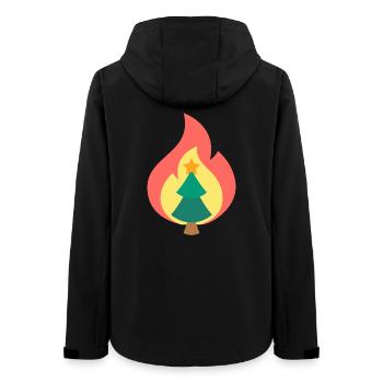 Weihnachtsbaum Flamme Minimal Design - Frauen Recycelte Softshelljacke von Stanley/Stella - Schwarz - Hinten - AI Model Female 172 light (172cm)
