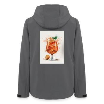 Sprizz Illustration - Women’s Recycled Softshell Jacket by Stanley/Stella - anthracite - Back - AI Model Female 172 light (172cm)