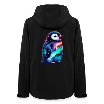 Aurora Borealis Pinguin - Frauen Recycelte Softshelljacke von Stanley/Stella - Schwarz - Hinten - AI Model Female 172 light (172cm)