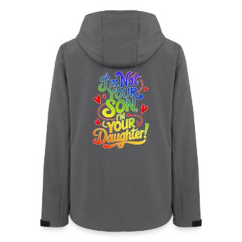 im not your son, im your daughter - Frauen Recycelte Softshelljacke von Stanley/Stella - Anthrazit - Hinten - AI Model Female 172 light (172cm)