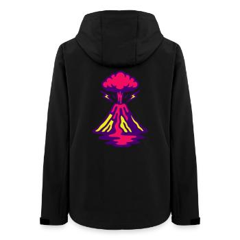 Volcano Pop Art - Women’s Recycled Softshell Jacket by Stanley/Stella - black - Back - AI Model Female 172 light (172cm)