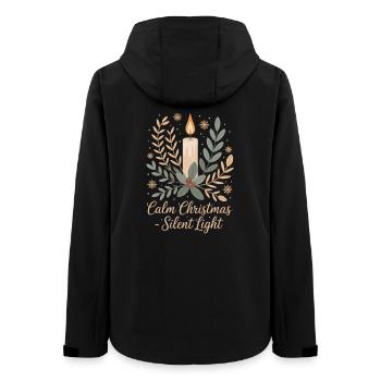 Botanisches Weihnachtsdesign - Frauen Recycelte Softshelljacke von Stanley/Stella - Schwarz - Hinten - AI Model Female 172 light (172cm)