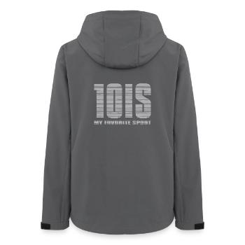 Le tennis, mon sport favori Blanc - Veste softshell femme recyclée Stanley/Stella - charbon - Dos - AI Model Female 172 light (172cm)