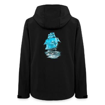 Segelschiff - Frauen Recycelte Softshelljacke von Stanley/Stella - Schwarz - Hinten - AI Model Female 172 light (172cm)