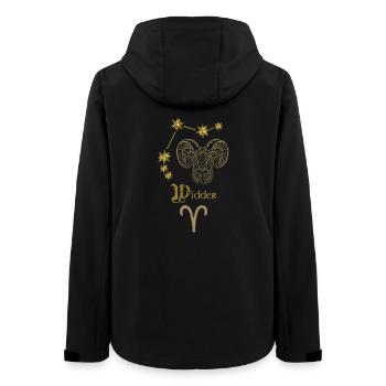 Signe astrologique Bélier - Or - Veste softshell femme recyclée Stanley/Stella - noir - Dos - AI Model Female 172 light (172cm)