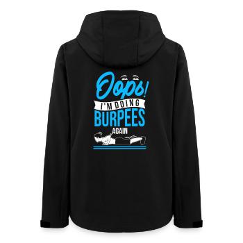 Ups! Ich mache schon wieder Burpees - Frauen Recycelte Softshelljacke von Stanley/Stella - Schwarz - Hinten - AI Model Female 172 light (172cm)