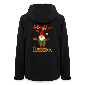 Gnome with autumn leaves - Women’s Recycled Softshell Jacket by Stanley/Stella - black - Back - AI Model Female 172 light (172cm)