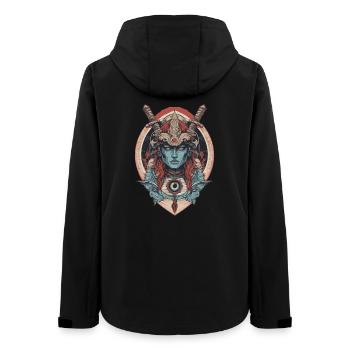 Dieu samouraï - Veste softshell femme recyclée Stanley/Stella - noir - Dos - AI Model Female 172 light (172cm)