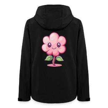 Joyful Flower - Women’s Recycled Softshell Jacket by Stanley/Stella - black - Back - AI Model Female 172 light (172cm)