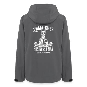 Business Lama: No drama just work - Women’s Recycled Softshell Jacket by Stanley/Stella - anthracite - Back - AI Model Female 172 light (172cm)