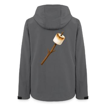 Gerösteter Marshmallow am Stock  - Frauen Recycelte Softshelljacke von Stanley/Stella - Anthrazit - Hinten - AI Model Female 172 light (172cm)