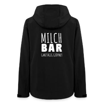Milchbar Design für Stillende - Frauen Recycelte Softshelljacke von Stanley/Stella - Schwarz - Hinten - AI Model Female 172 light (172cm)
