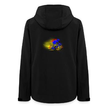 racing bicycle - Women’s Recycled Softshell Jacket by Stanley/Stella - black - Back - AI Model Female 172 light (172cm)