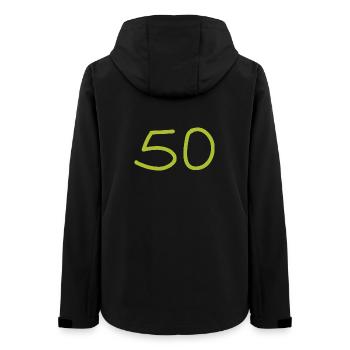 50.Geburtstag fünfzig Zahl grün - Frauen Recycelte Softshelljacke von Stanley/Stella - Schwarz - Hinten - AI Model Female 172 light (172cm)