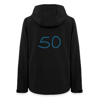 50th birthday fifty blue number - Women’s Recycled Softshell Jacket by Stanley/Stella - black - Back - AI Model Female 172 light (172cm)