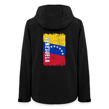 Venezuela vintage flag - Women’s Recycled Softshell Jacket by Stanley/Stella - black - Back - AI Model Female 172 light (172cm)
