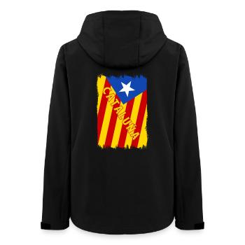 Catalonia flag design - Women’s Recycled Softshell Jacket by Stanley/Stella - black - Back - AI Model Female 172 light (172cm)