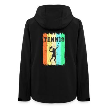 Design vintage pour le tennis - Veste softshell femme recyclée Stanley/Stella - noir - Dos - AI Model Female 172 light (172cm)
