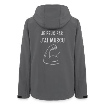 Motivating Bodybuilding Design for Fitness - Women’s Recycled Softshell Jacket by Stanley/Stella - anthracite - Back - AI Model Female 172 light (172cm)