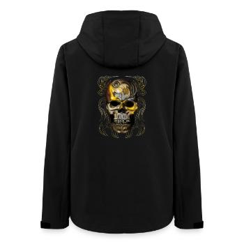Goldener Totenschädel Ornament - Frauen Recycelte Softshelljacke von Stanley/Stella - Schwarz - Hinten - AI Model Female 172 light (172cm)