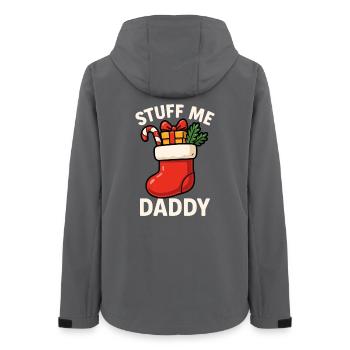 Stuff me, Dad! Christmas stocking, naughty - Women’s Recycled Softshell Jacket by Stanley/Stella - anthracite - Back - AI Model Female 172 light (172cm)