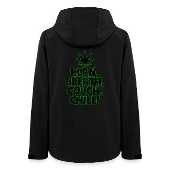 Cannabis Marijuana Grower Stoner Shirt Green Vibes - Women’s Recycled Softshell Jacket by Stanley/Stella - black - Back - AI Model Female 172 light (172cm)