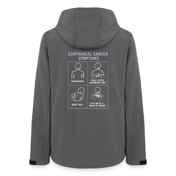 Cancer de l’œsophage Survivant du cancer de la chimiothérapie - Veste softshell femme recyclée Stanley/Stella - charbon - Dos - AI Model Female 172 light (172cm)