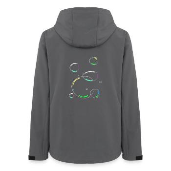 Seifenblasen Seife bunte Kreise - Frauen Recycelte Softshelljacke von Stanley/Stella - Anthrazit - Hinten - AI Model Female 172 light (172cm)