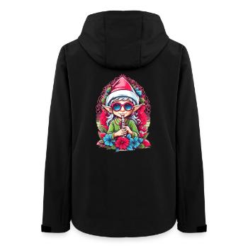 Elfe mit Flöte - Frauen Recycelte Softshelljacke von Stanley/Stella - Schwarz - Hinten - AI Model Female 172 light (172cm)