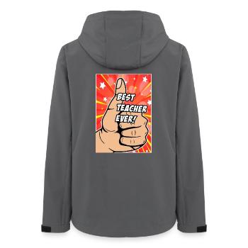 Bester Lehrer aller Zeiten - Frauen Recycelte Softshelljacke von Stanley/Stella - Anthrazit - Hinten - AI Model Female 172 light (172cm)