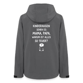 Warum ist alles so teuer ? - Frauen Recycelte Softshelljacke von Stanley/Stella - Anthrazit - Hinten - AI Model Female 172 light (172cm)