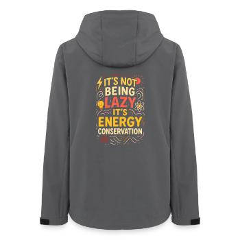 Energieeinsparung nicht faul - Frauen Recycelte Softshelljacke von Stanley/Stella - Anthrazit - Hinten - AI Model Female 172 light (172cm)