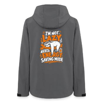 I'm Not Lazy Energy Saving Mode - Women’s Recycled Softshell Jacket by Stanley/Stella - anthracite - Back - AI Model Female 172 light (172cm)