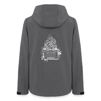 une vieille machine à écrire avec des lettres - Veste softshell femme recyclée Stanley/Stella - charbon - Dos - AI Model Female 172 light (172cm)