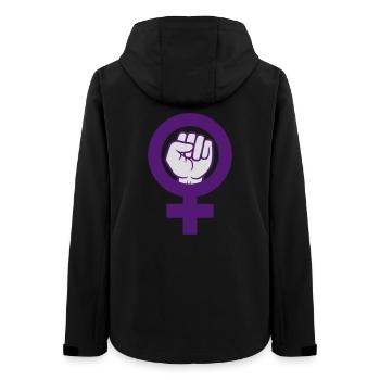 Symbole féministe Droits des femmes Faust - Veste softshell femme recyclée Stanley/Stella - noir - Dos - AI Model Female 172 light (172cm)