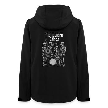 Halloween Vibes Party Skelett Band - Frauen Recycelte Softshelljacke von Stanley/Stella - Schwarz - Hinten - AI Model Female 172 light (172cm)