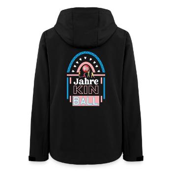 Kinball Jubiläum 10 Jahre Trainerin Spielerin - Frauen Recycelte Softshelljacke von Stanley/Stella - Schwarz - Hinten - AI Model Female 172 light (172cm)