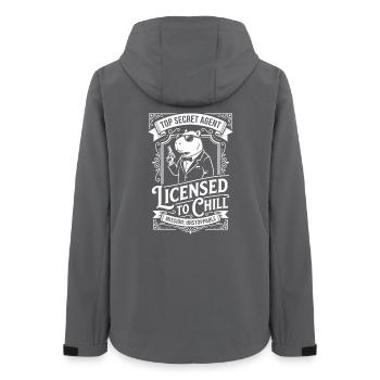 Licensed to Chill - Agent Humor - Veste softshell femme recyclée Stanley/Stella - charbon - Dos - AI Model Female 172 light (172cm)