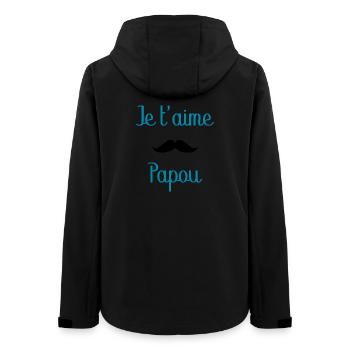 BONNE FÊTE PAPA. PAPA. FÊTE DES PÈRES. PÈRE - Veste softshell femme recyclée Stanley/Stella - noir - Dos - AI Model Female 172 light (172cm)