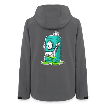 Monster Dose Cartoon Comic - Frauen Recycelte Softshelljacke von Stanley/Stella - Anthrazit - Hinten - AI Model Female 172 light (172cm)