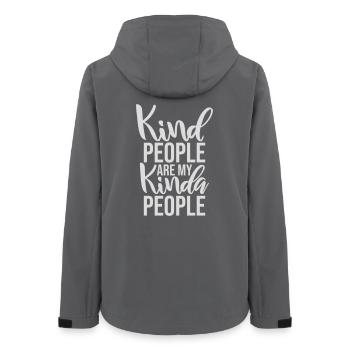 Kind People Are My Kinda People Freundlichkeit - Frauen Recycelte Softshelljacke von Stanley/Stella - Anthrazit - Hinten - AI Model Female 172 light (172cm)