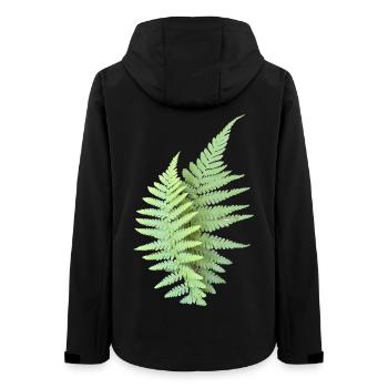 Farn Blätter Farnblätter grün - Frauen Recycelte Softshelljacke von Stanley/Stella - Schwarz - Hinten - AI Model Female 172 light (172cm)