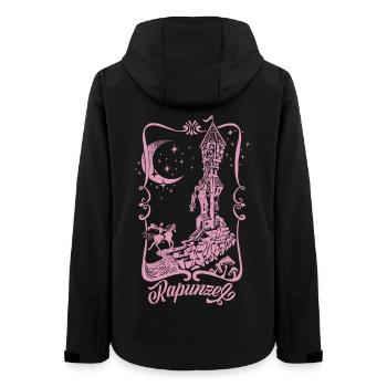 Rapunzel Tower Pink Silhouette - Women’s Recycled Softshell Jacket by Stanley/Stella - black - Back - AI Model Female 172 light (172cm)