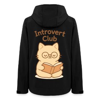 Introverti Club Chat Lecture - Veste softshell femme recyclée Stanley/Stella - noir - Dos - AI Model Female 172 light (172cm)