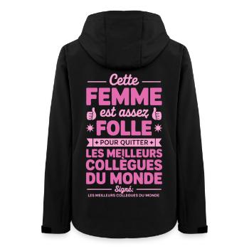 Departure Co-worker New Job Retirement - Women’s Recycled Softshell Jacket by Stanley/Stella - black - Back - AI Model Female 172 light (172cm)